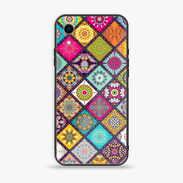 iPhone XR - Mandala Art Design - Premium Printed Glass soft Bumper Shock Proof Case