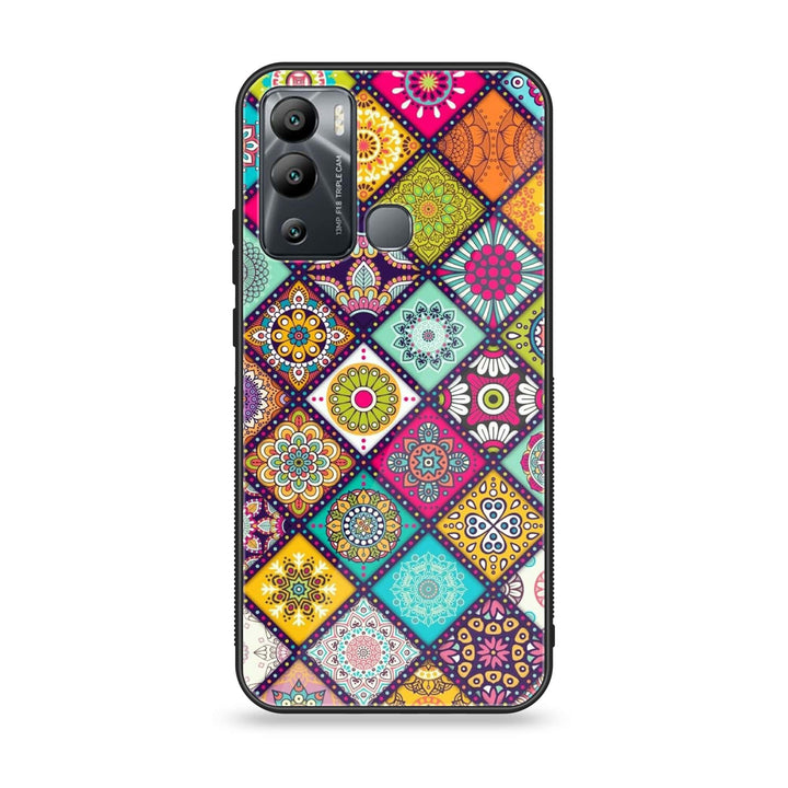 Infinix Hot 12i - Mandala Art Design - Premium Metal Printed soft Bumper Shock Proof Case
