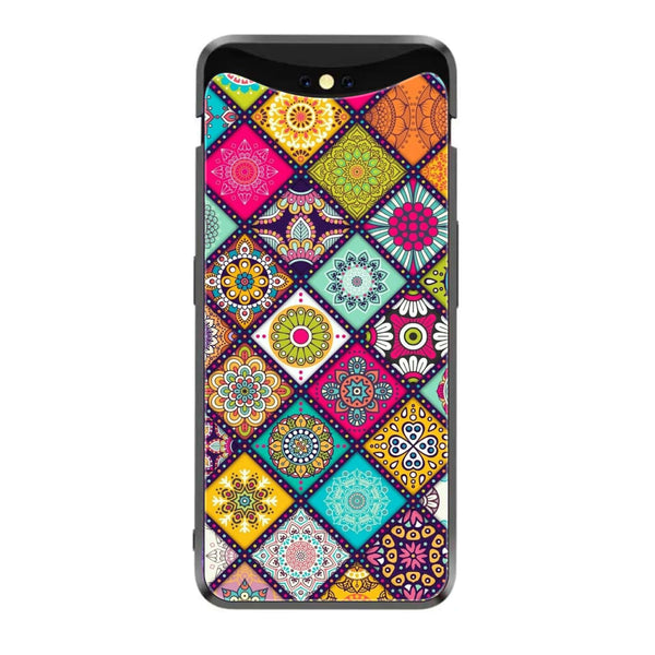 Oppo Find X - Mandala Art Design -  Premium Printed Metal soft Bumper shock Proof Case