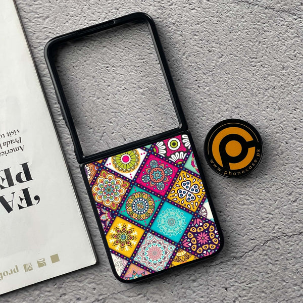 Xiaomi Mix Flip - Mandala Art Design - Premium Metal  Printed soft Bumper shock Proof Case