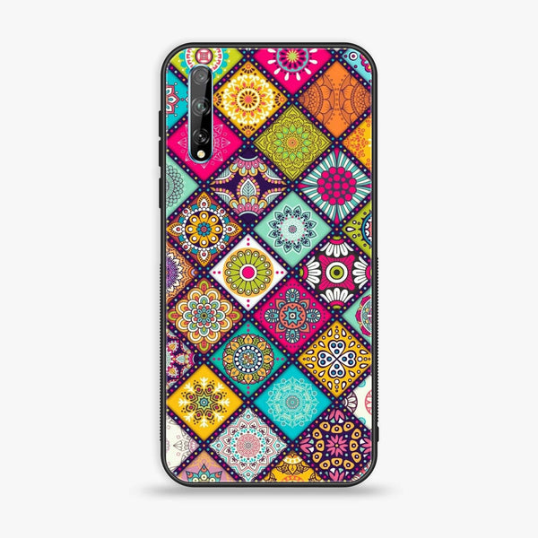 Huawei Y8p - Mandala Art Design - Premium Printed Glass soft Bumper Shock Proof Case CS-23942