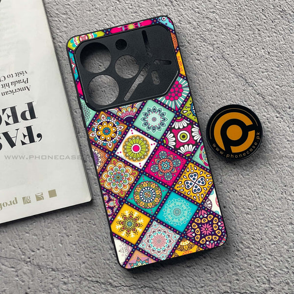 Tecno Pova 6 Pro - Mandala Art Design - Premium Printed Glass soft Bumper Shock Proof Case