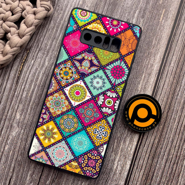 Samsung Galaxy Note 8 - Mandala Art Design - Premium Metal Printed soft Bumper shock Proof Case