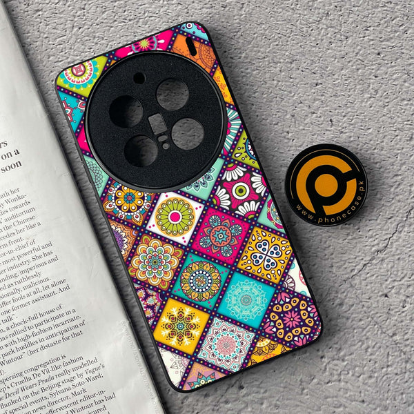 Vivo X200 Pro - Mandala Art Design - Premium Metal  Printed soft Bumper shock Proof Case