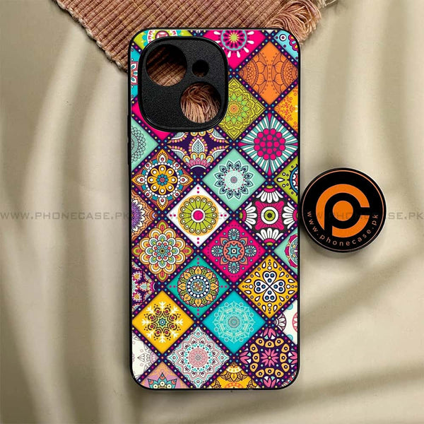 Tecno Spark 40C - Mandala Art Design - Premium Metal Printed soft Bumper shock Proof Case