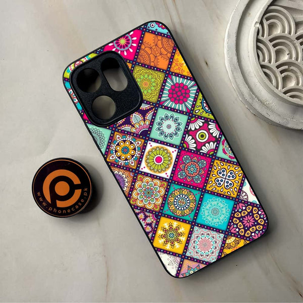 Oppo Reno 14F - Mandala Art Design - Premium Metal Printed Soft Bumper Shockproof Case