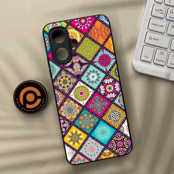 Tecno Spark Go 2 - Mandala Art Design - Premium Metal Printed soft Bumper Shock Proof Case CS-37068