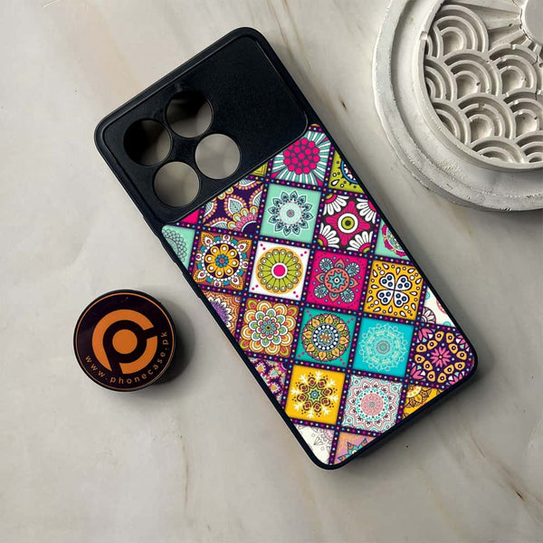 Xiaomi Poco F6 Pro - Mandala Art Design - Premium Metal Printed soft Bumper shock Proof Case