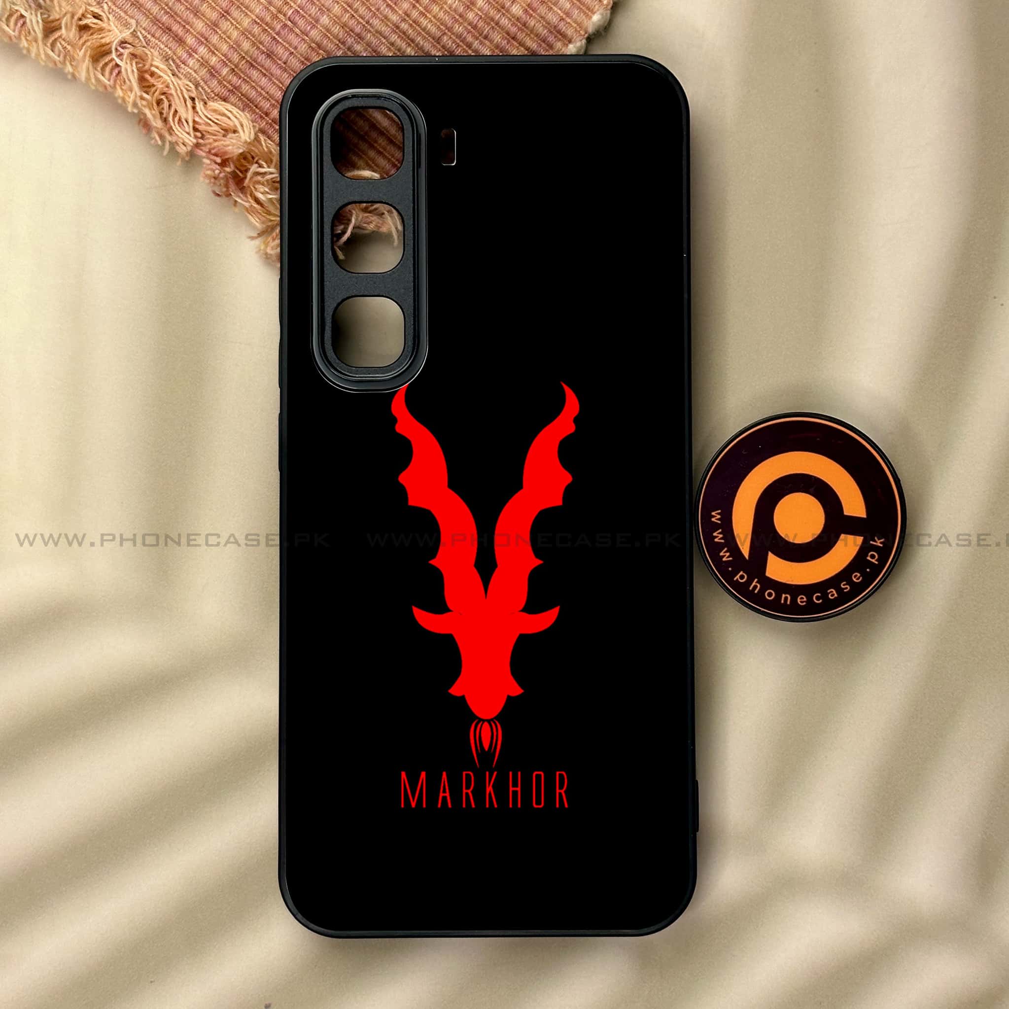 Infinix Hot 60 Pro - Markhor Series - Premium Metal Printed soft Bumper shock Proof Case