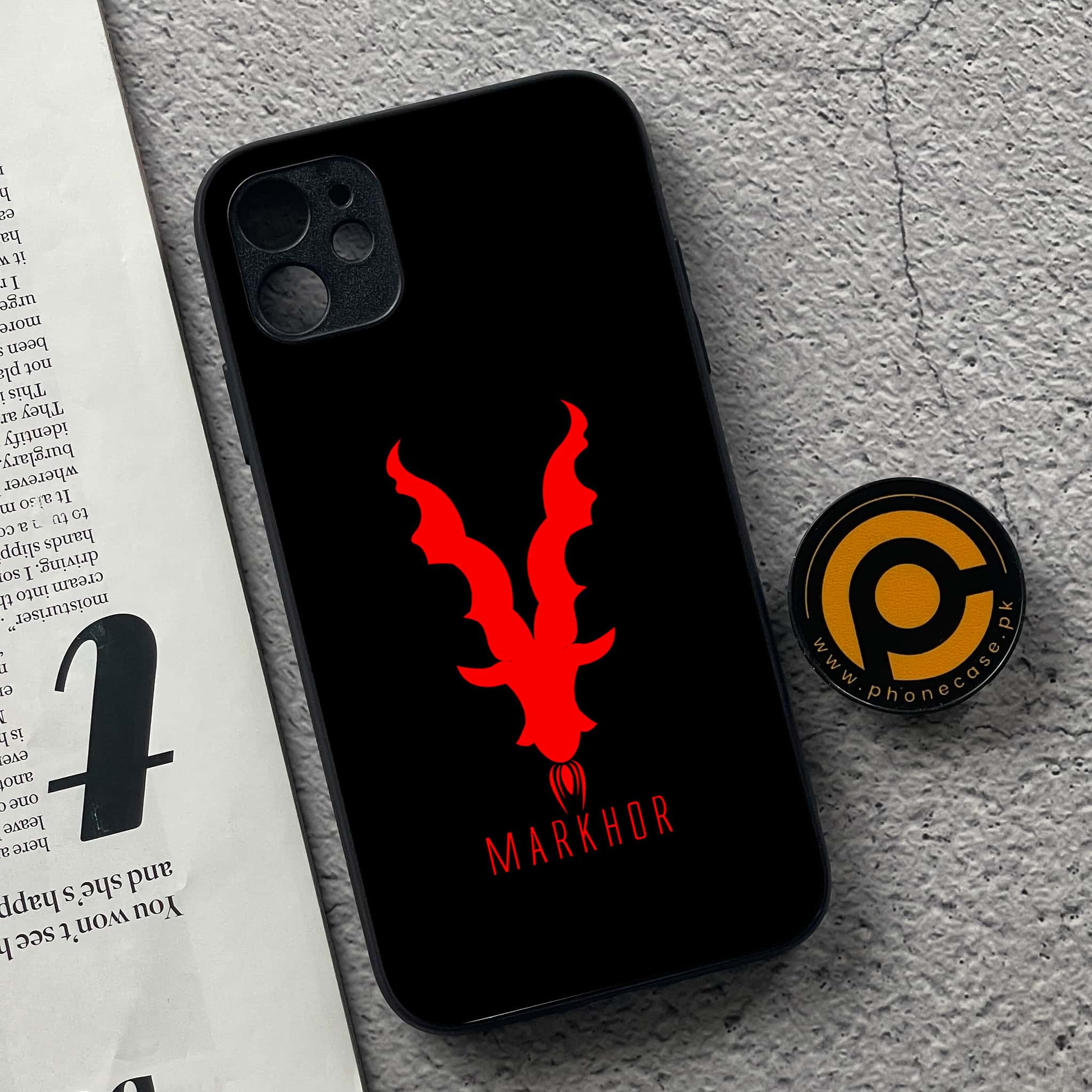 iPhone 11  Markhor Series  Premium Printed Glass soft Bumper shock Proof Case