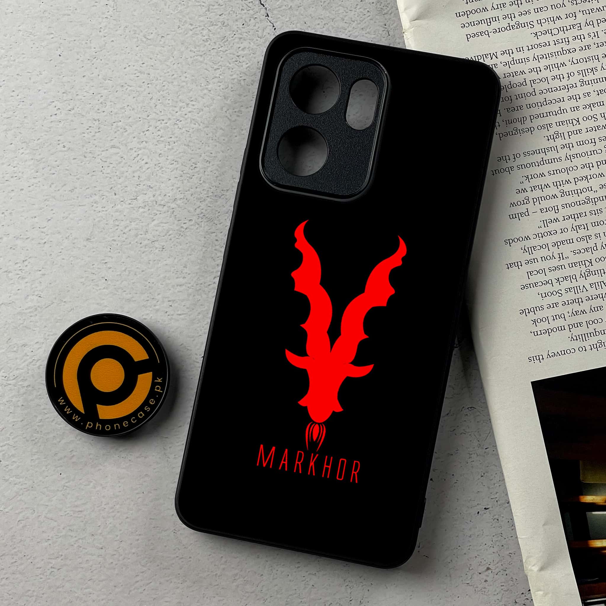 Oppo Reno 14F - Markhor Series - Premium Metal Printed Soft Bumper Shockproof Case