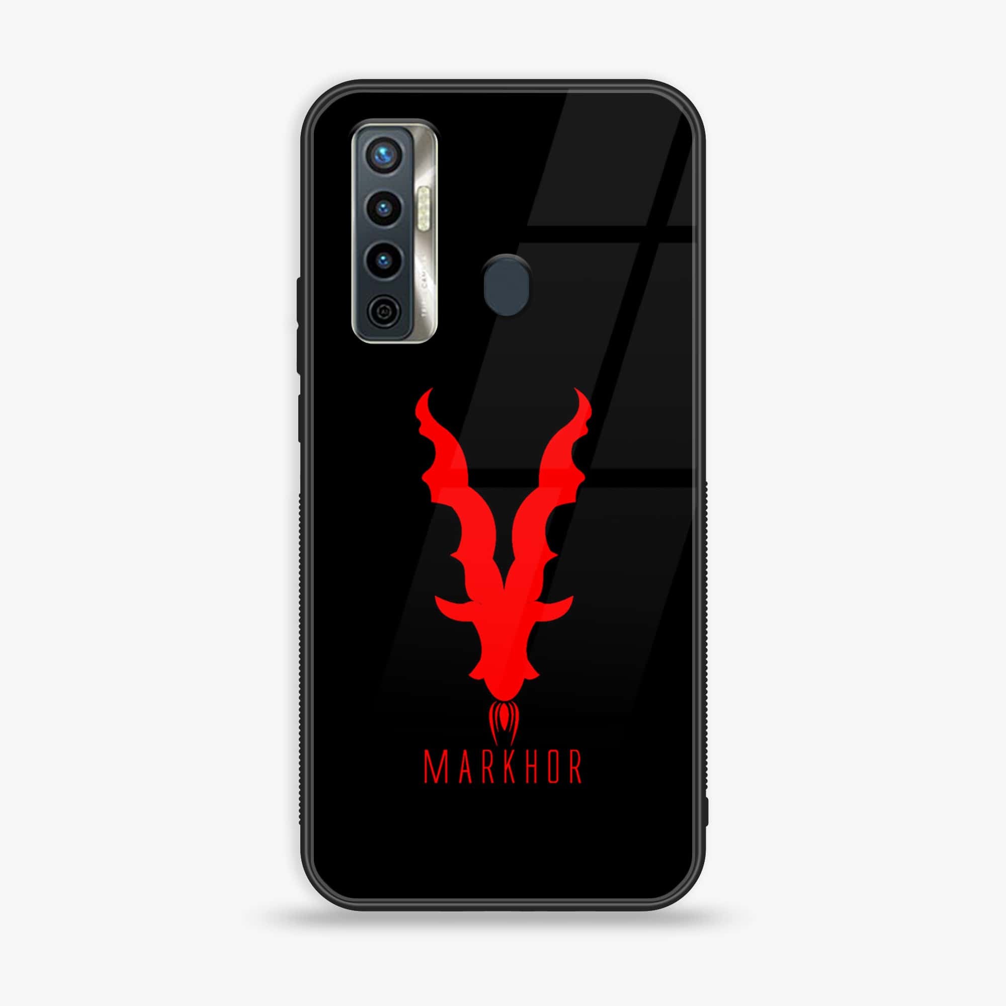 Tecno Camon 17 - Markhor Series - Premium Printed Glass soft Bumper shock Proof Case