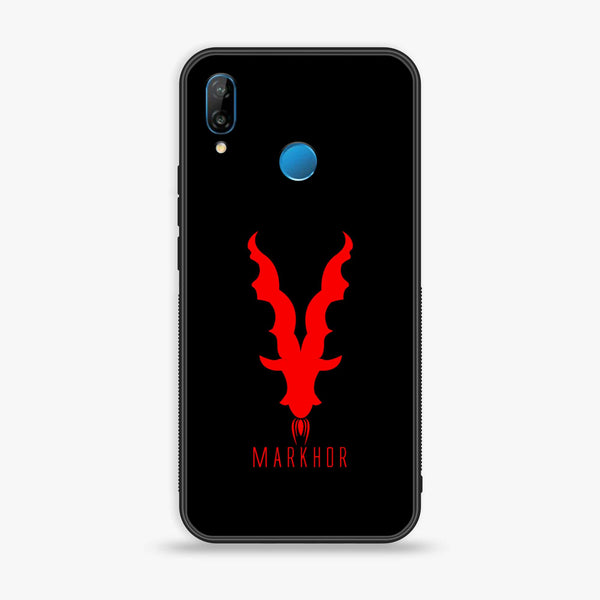 Huawei P20 lite - Markhor Design 10- Premium Printed Glass soft Bumper shock Proof Case CS-11056