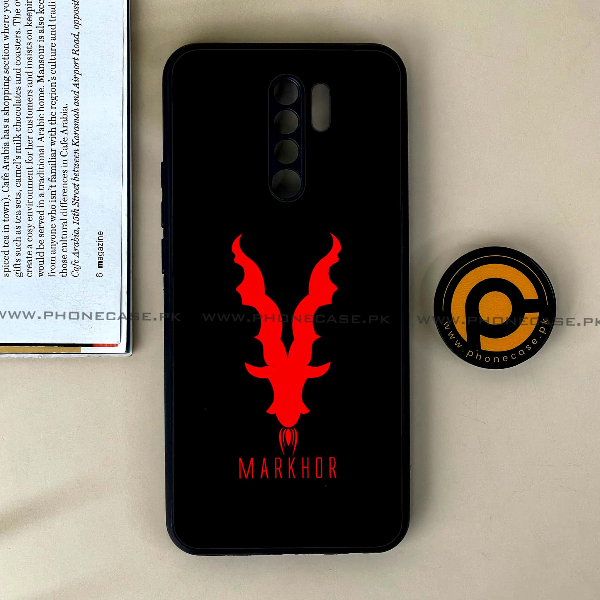 Xiaomi Redmi 9 - Markhor Series - Premium Printed Glass soft Bumper shock Proof Case