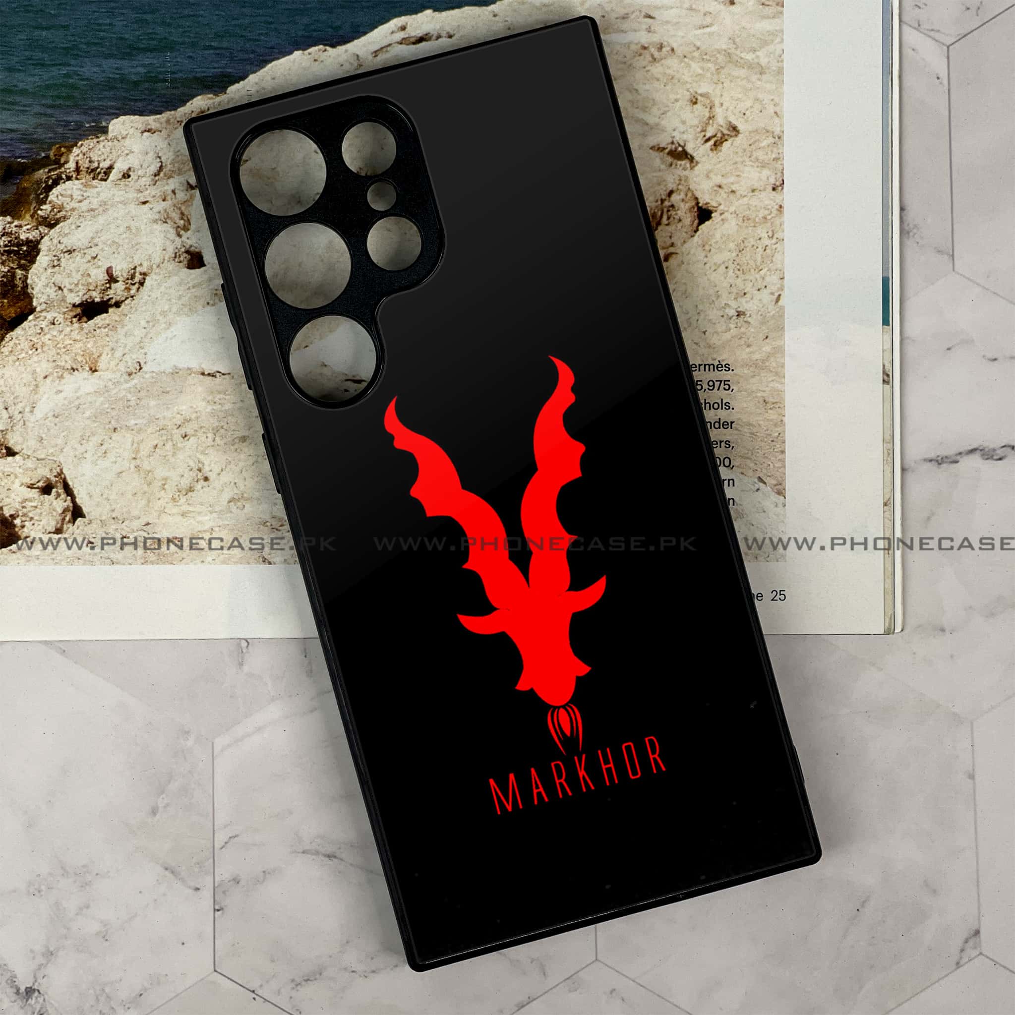 Samsung Galaxy S24 Ultra - Markhor Series - Premium Metal Printed soft Bumper shock Proof Case