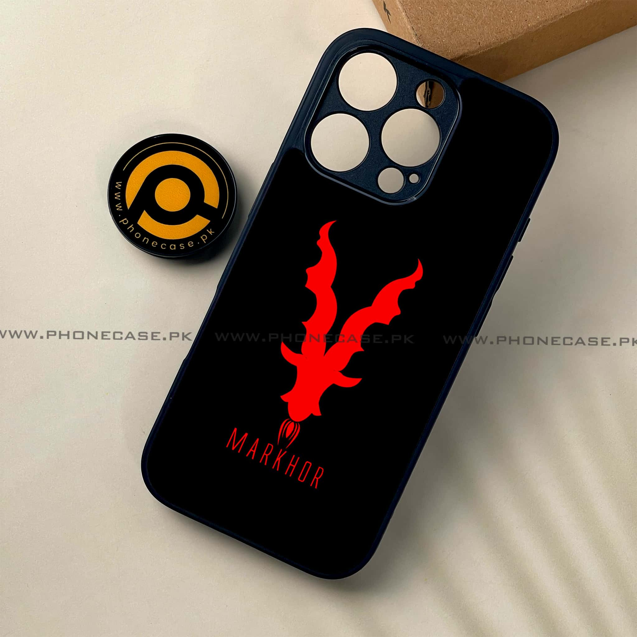 iPhone 16 Pro - Markhor Series - Premium Printed Glass soft Bumper shock Proof Case