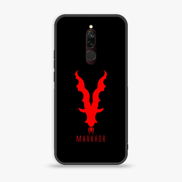 Xiaomi Redmi 8 - Markhor Series Design 12  - Premium Printed Glass soft Bumper shock Proof Case CS-19320 CS-34421
