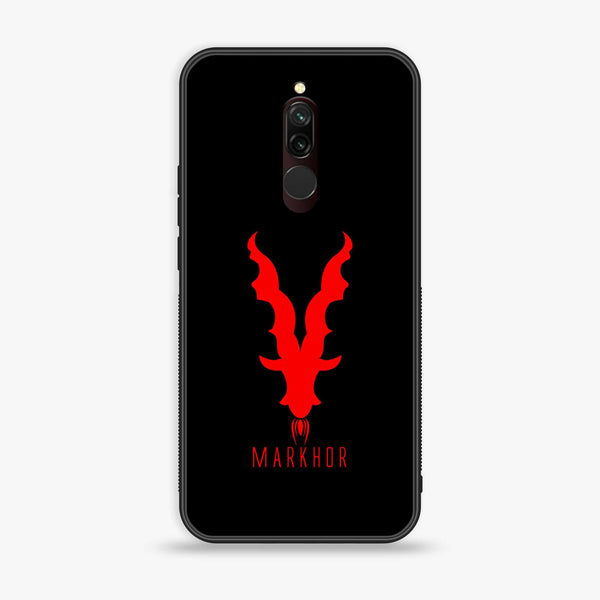 Xiaomi Redmi 8 - Markhor Series Design 12  - Premium Printed Glass soft Bumper shock Proof Case CS-19320