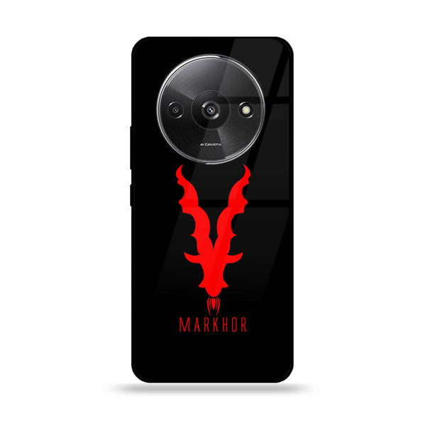 Xiaomi Redmi A3 - Markhor Design 10 - Premium Printed Glass soft Bumper shock Proof Case CS-10155