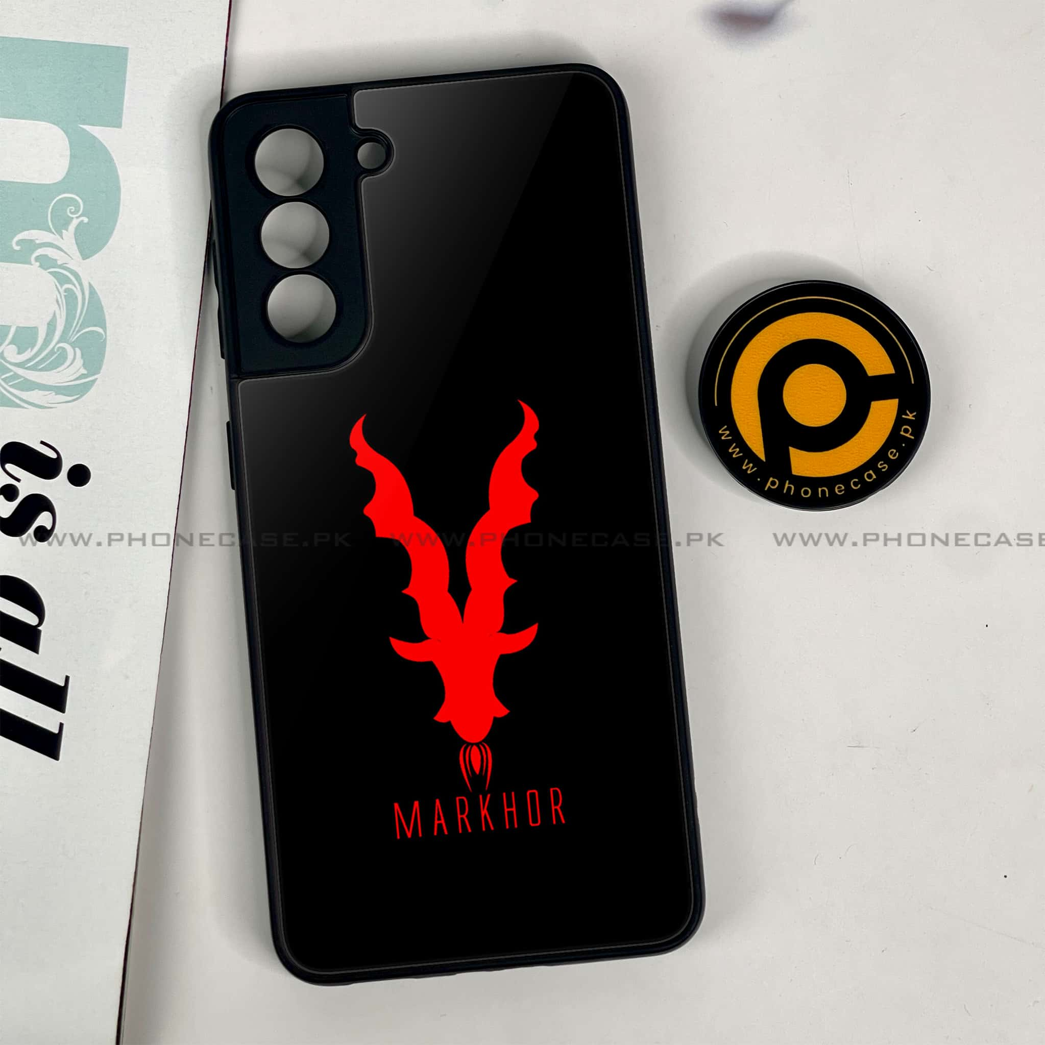 Samsung Galaxy S21 - Markhor Series - Premium Printed Glass soft Bumper shock Proof Case