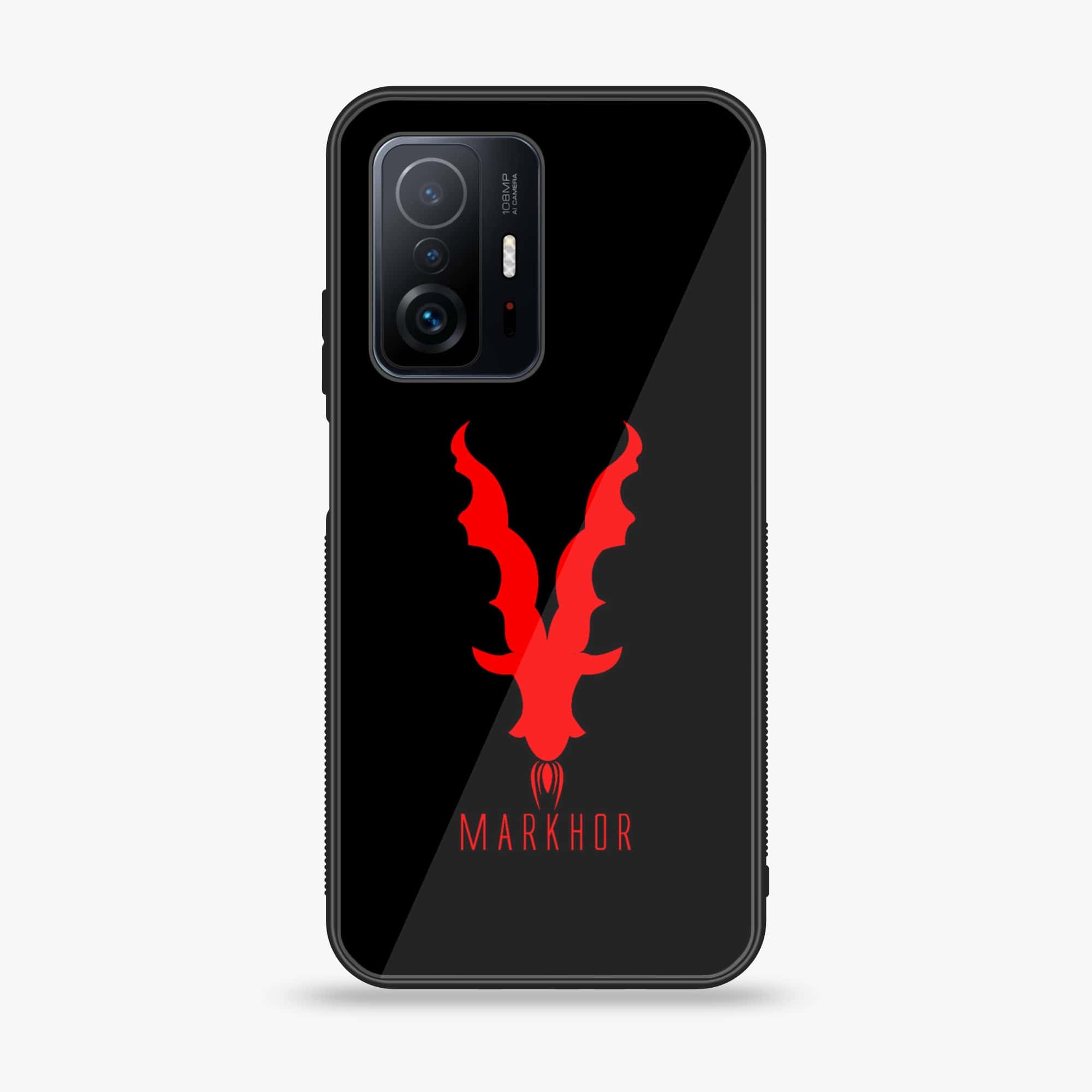 Xiaomi 11T - Markhor Series - Premium Printed Glass soft Bumper shock Proof Case