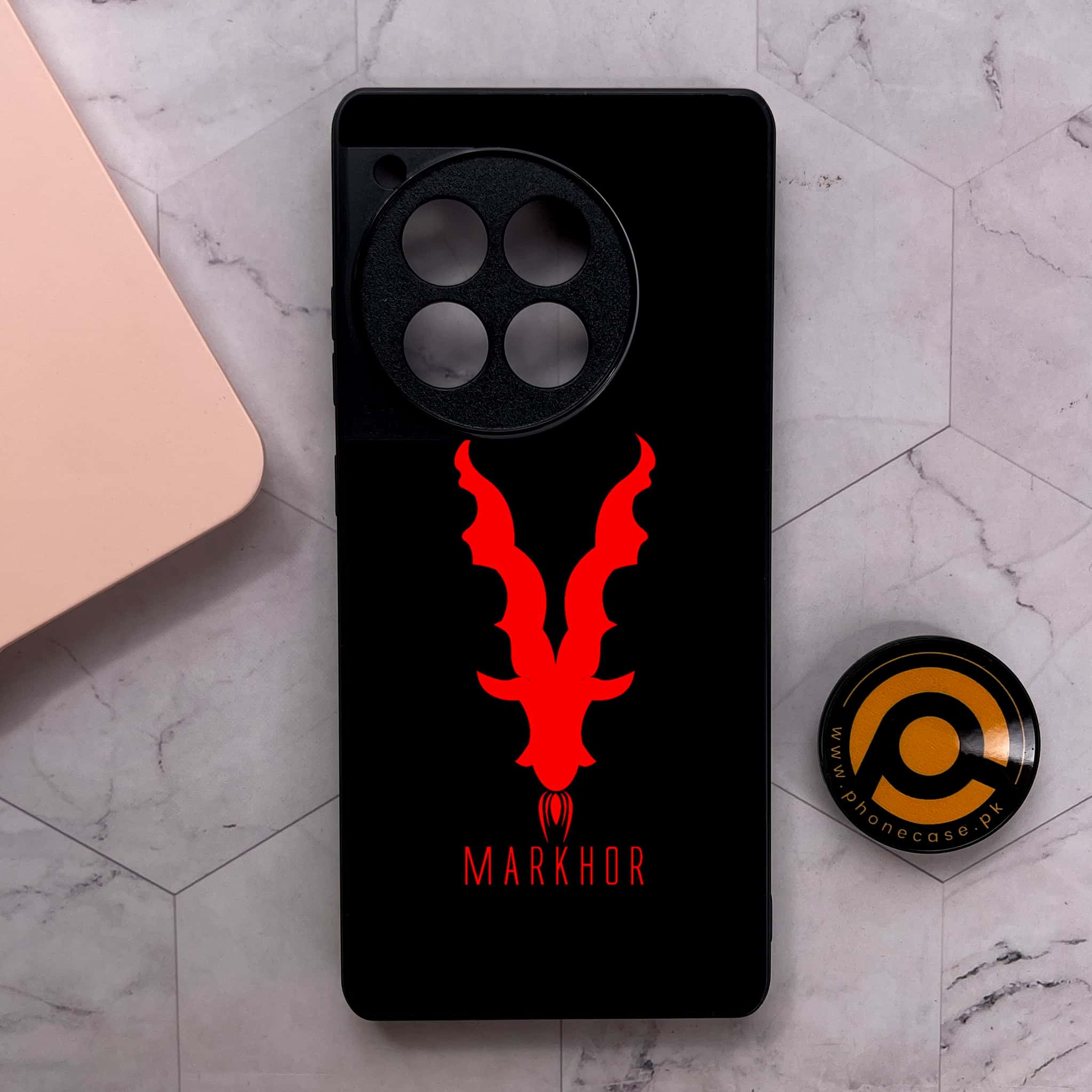 OnePlus 12R - Markhor Series - Premium Metal Printed soft Bumper shock Proof Case