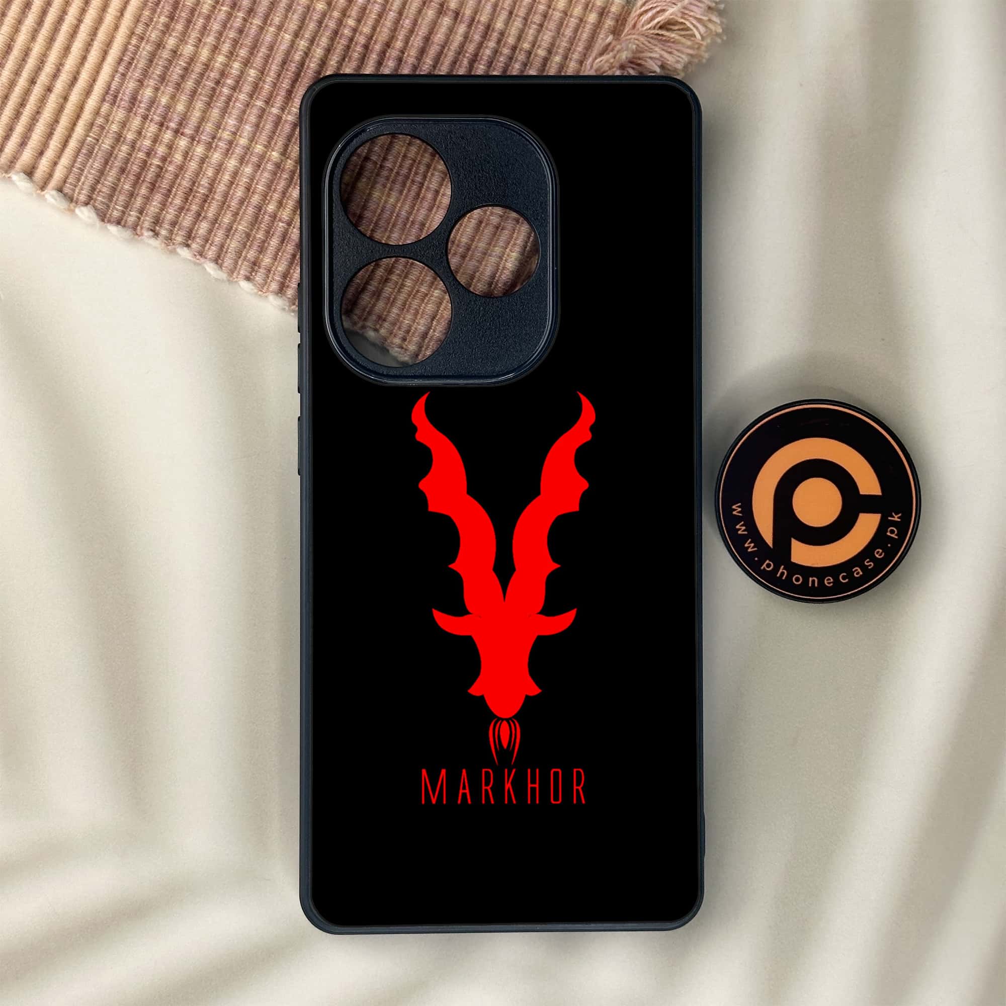 Realme GT 6 - Markhor Series - Premium Metal Printed soft Bumper shock Proof Case
