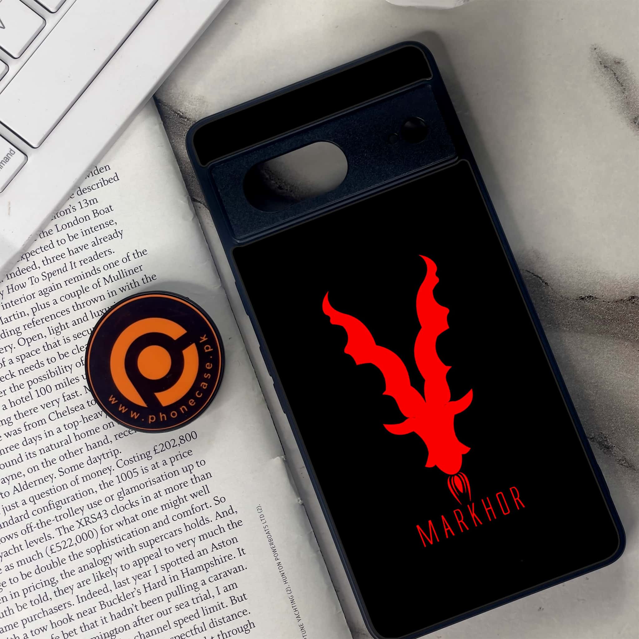 Google Pixel 7 - Markhor Series - Premium Metal Printed soft Bumper Shock Proof Case