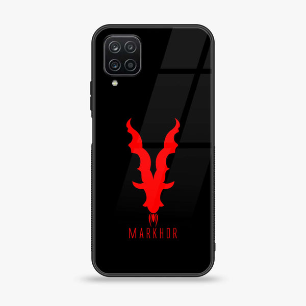 Samsung Galaxy A12 / A12 Nacho - Markhor Design 10 - Premium Printed Glass soft Bumper shock Proof Case CS-27334