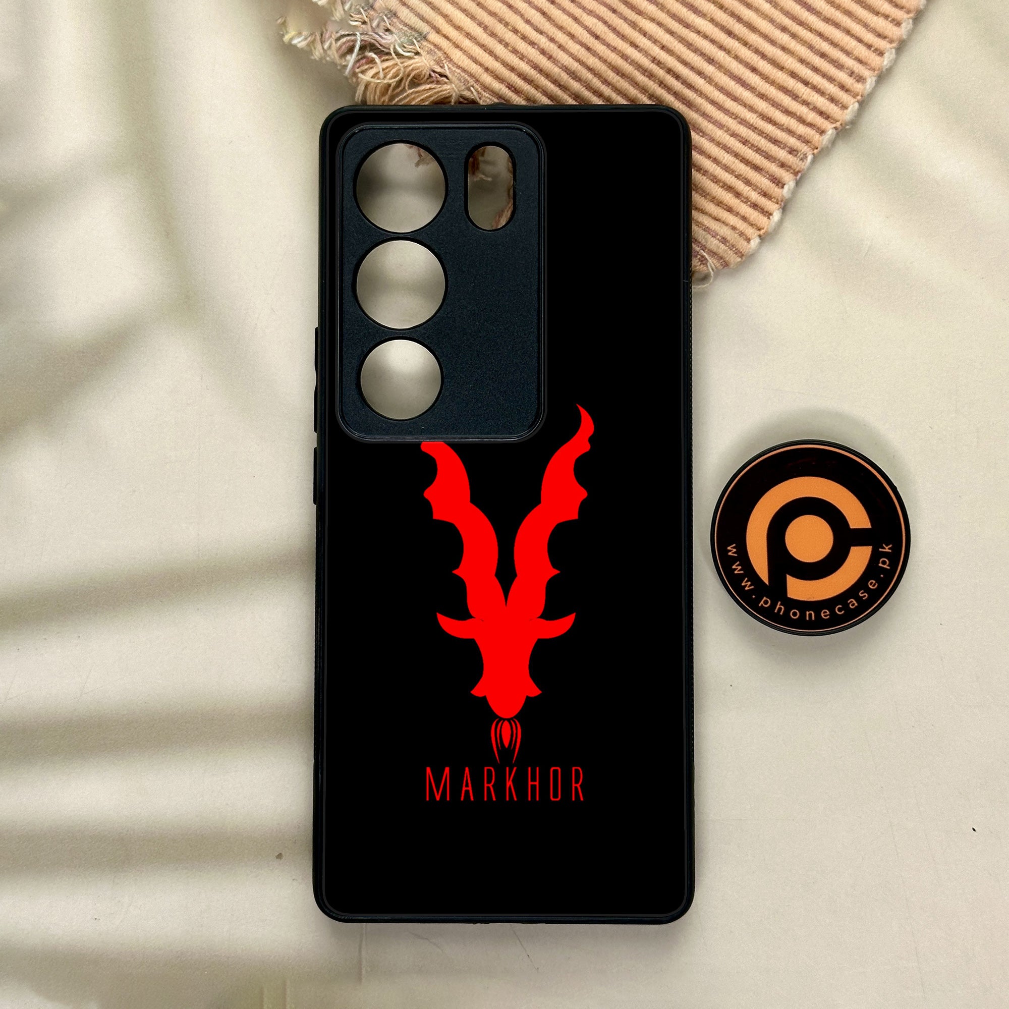 Vivo V29 - Markhor Series - Premium Printed Glass soft Bumper shock Proof Case