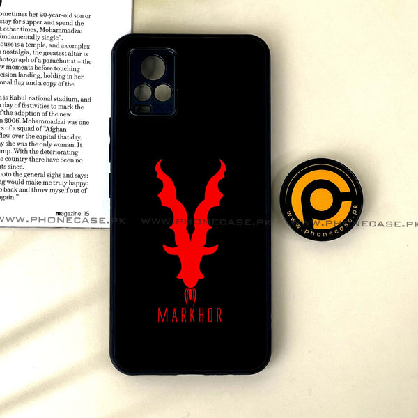 Vivo V20 - Markhor Design 10 - Premium Printed Glass soft Bumper shock Proof Case CS-17965