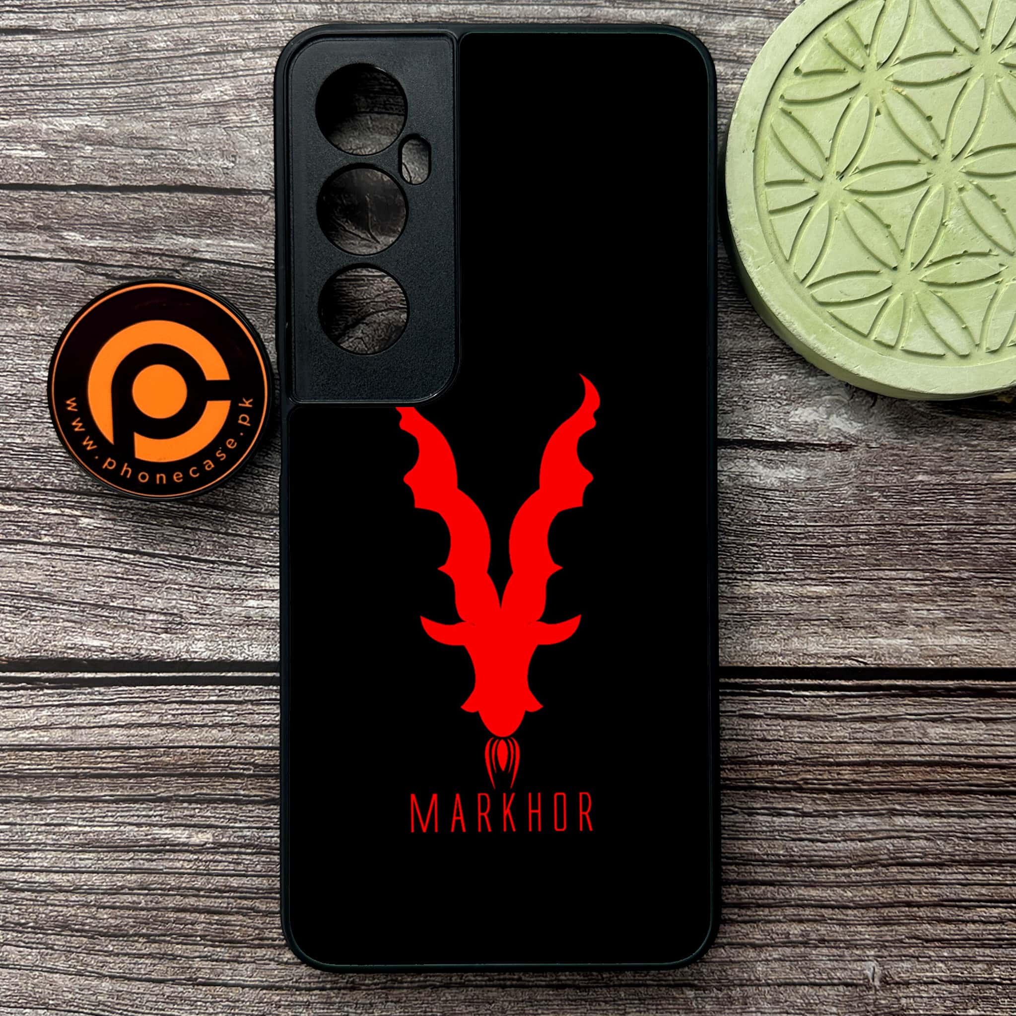 Realme C65  - Markhor Series - Premium Metal Printed soft Bumper shock Proof Case