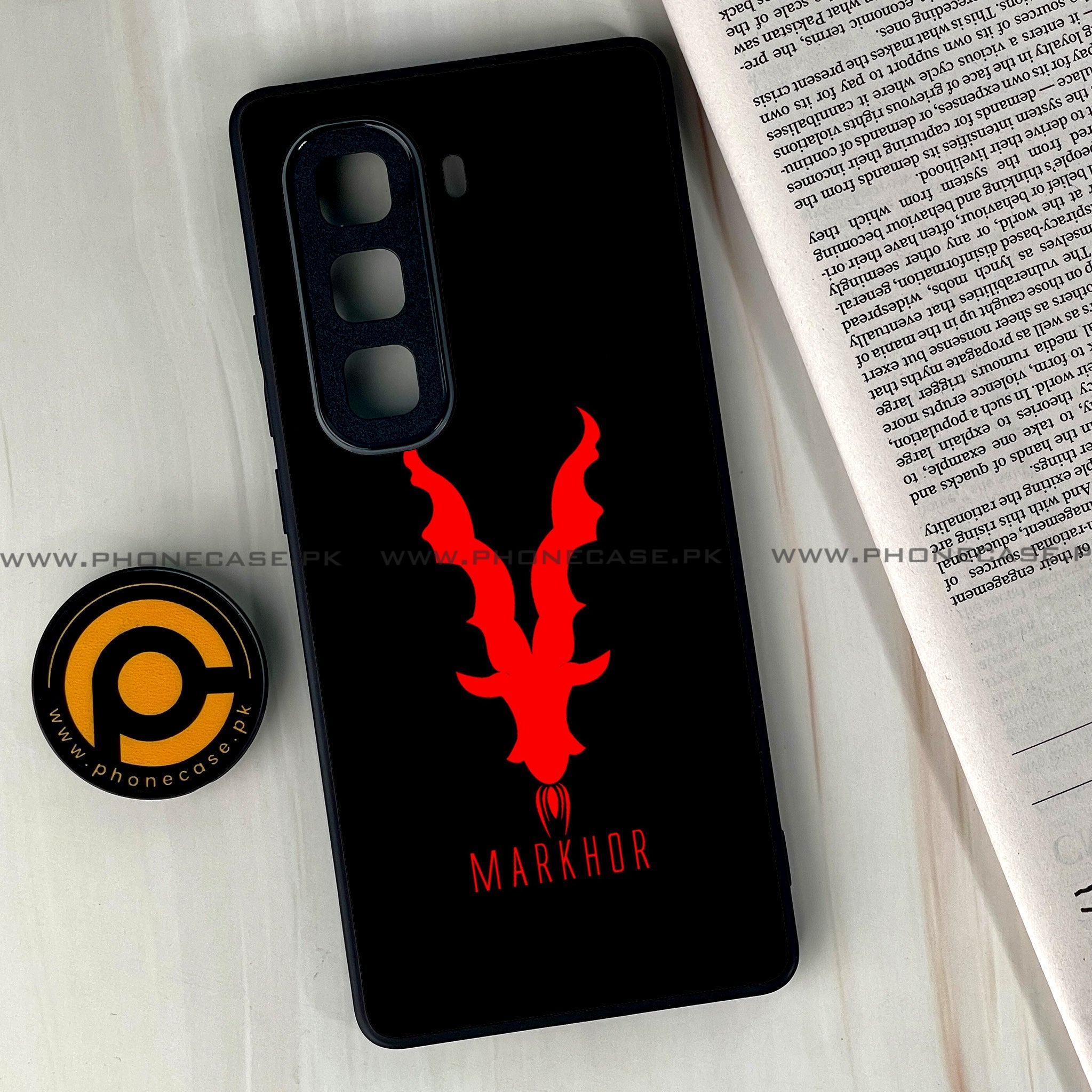 Infinix Hot 60 Pro Plus - Markhor Series - Premium Metal Printed soft Bumper shock Proof Case
