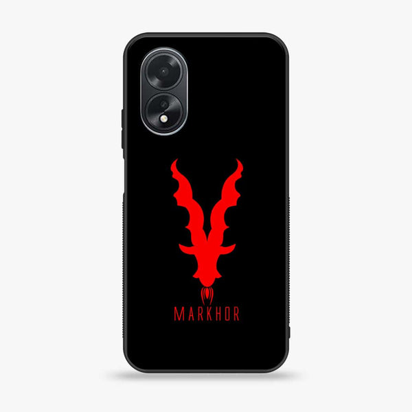 Oppo A18 4G/A38 4G - Markhor Design 12- Premium Printed Glass soft Bumper shock Proof Case CS-11864 CS-28316