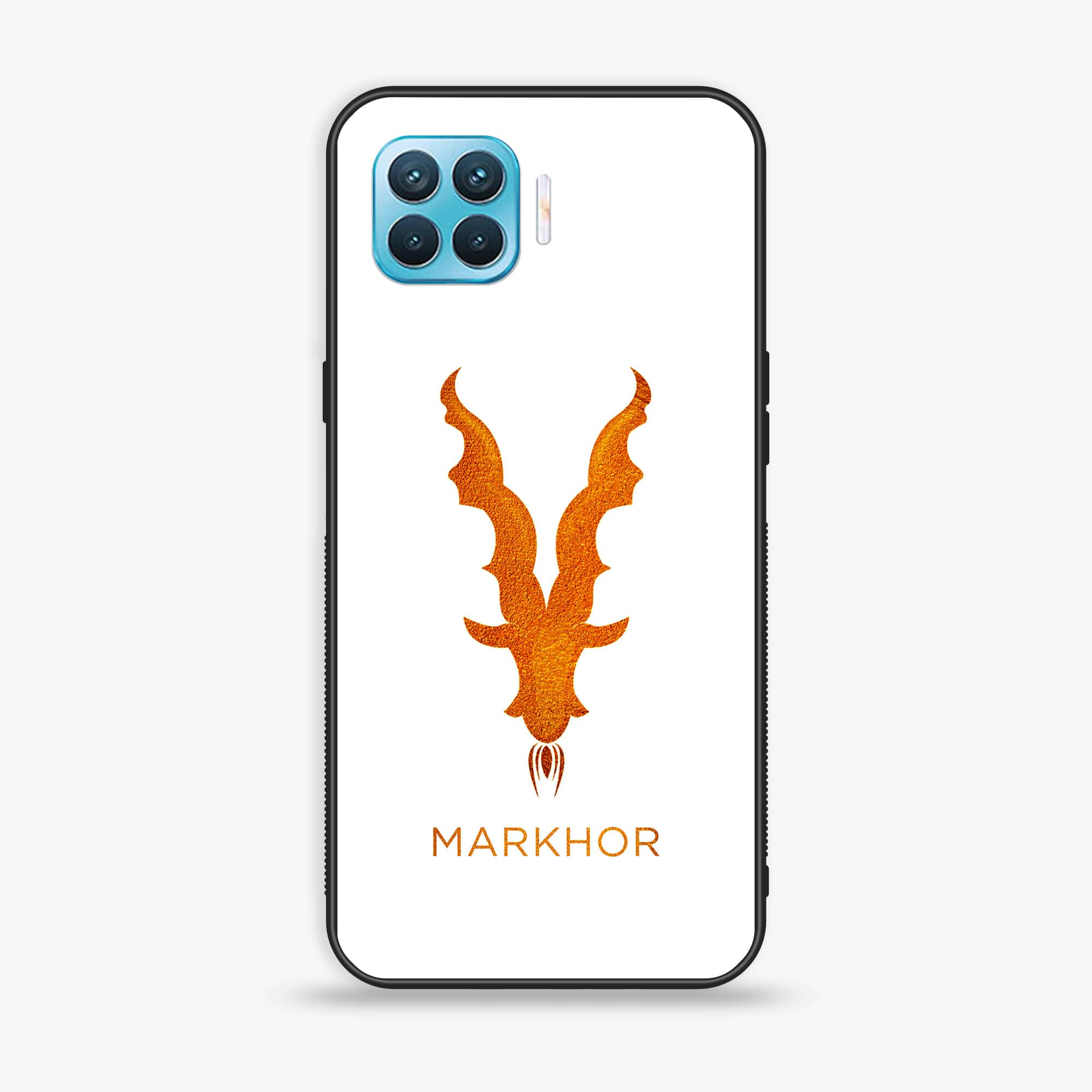 Oppo F17 - Markhor Series - Premium Printed Glass soft Bumper shock Proof Case