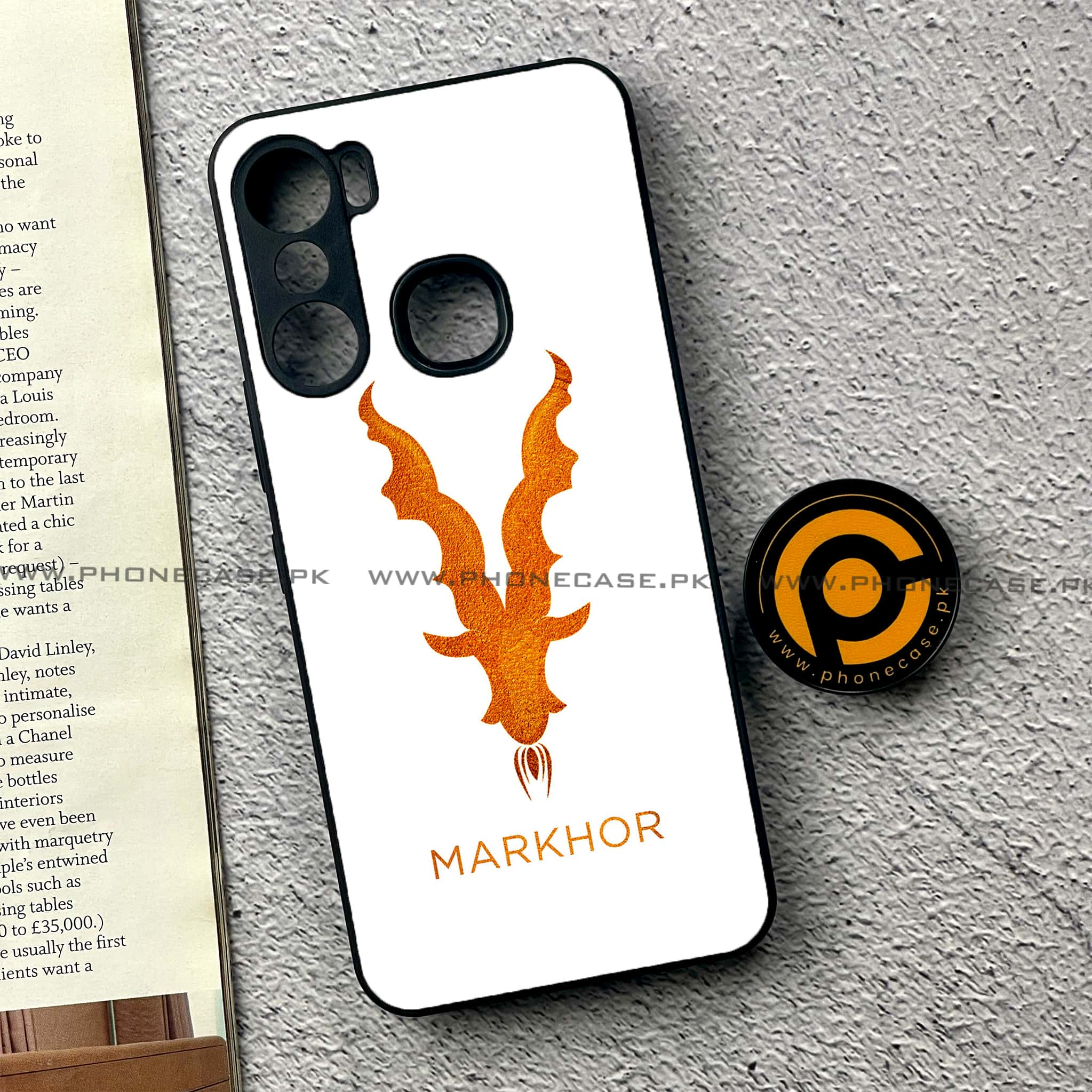 Infinix Hot 12 Pro - Markhor Series - Premium Printed Glass soft Bumper shock Proof Case