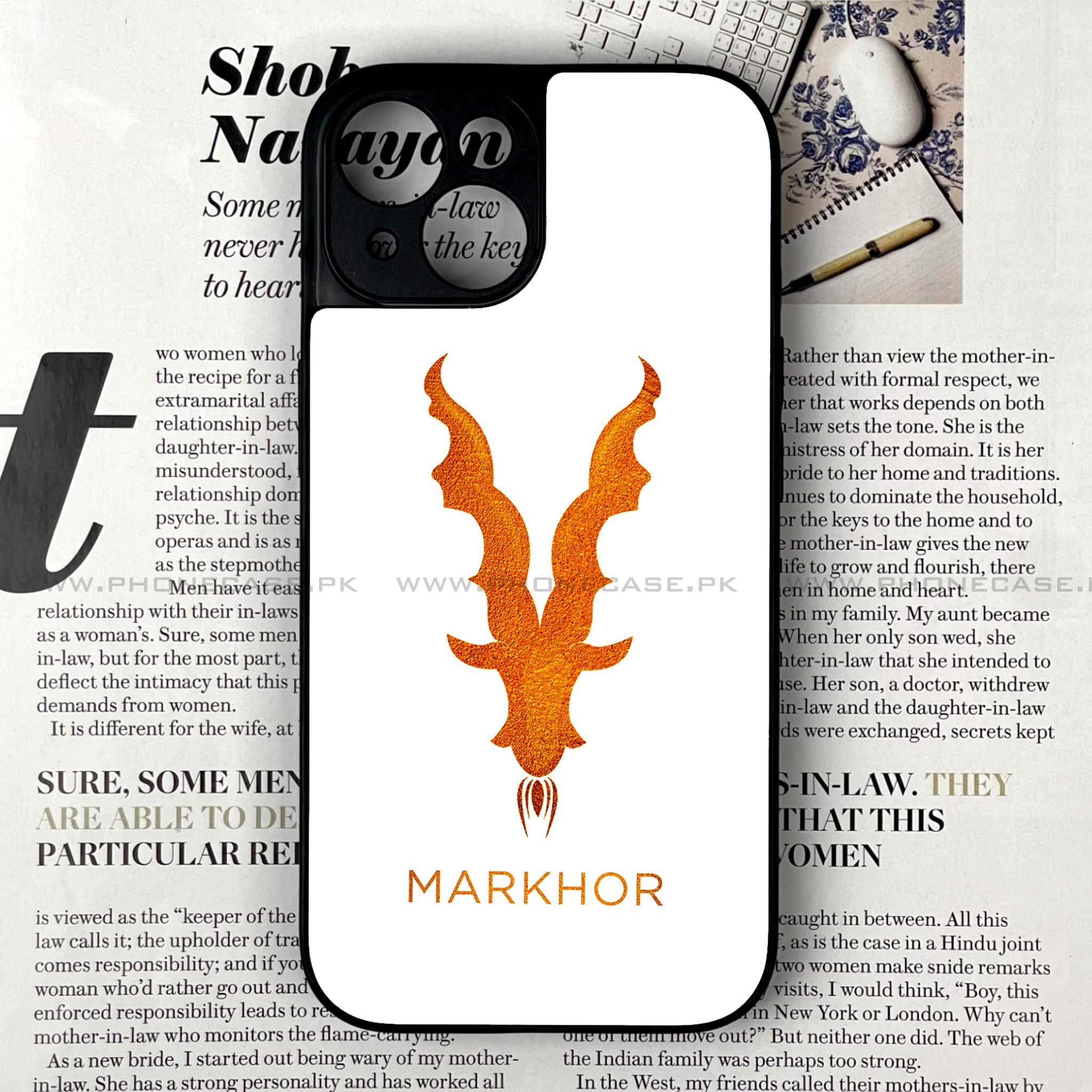 iPhone 13 - Markhor Series - Premium Printed Glass soft Bumper shock Proof Case