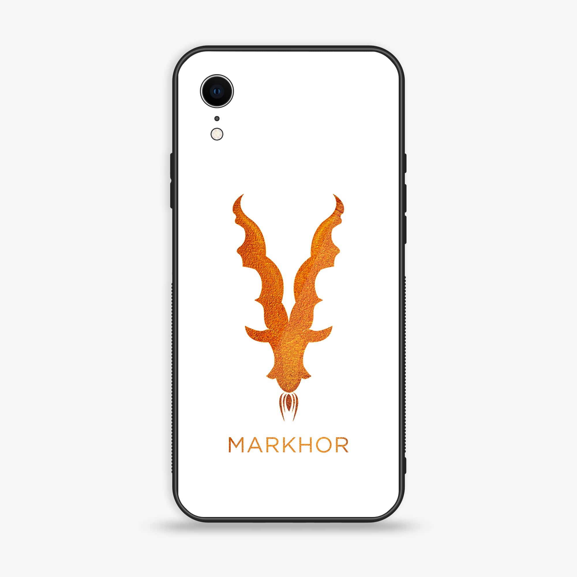 iPhone XR - Markhor Series - Premium Printed Glass soft Bumper shock Proof Case