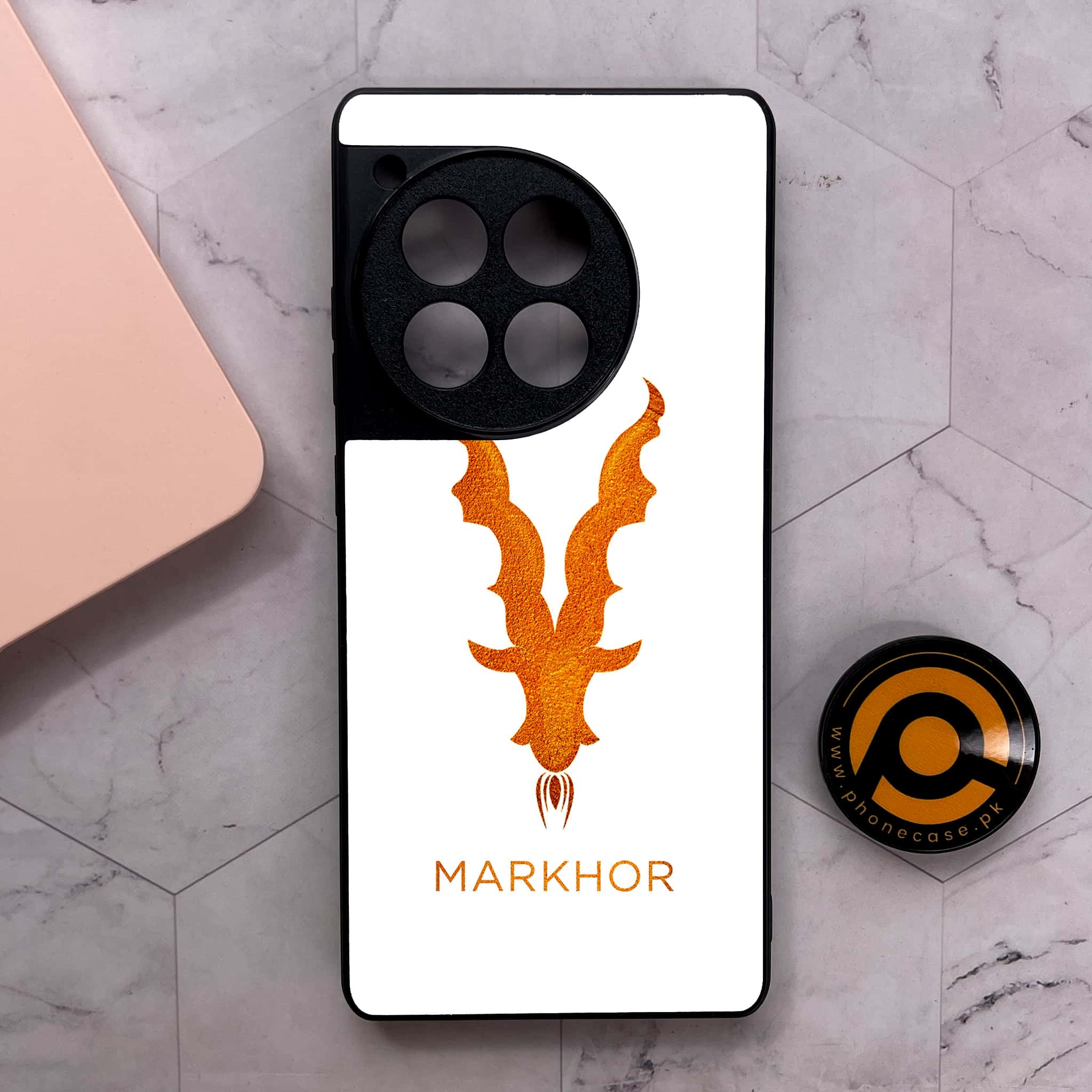 OnePlus 12R - Markhor Series - Premium Metal Printed soft Bumper shock Proof Case