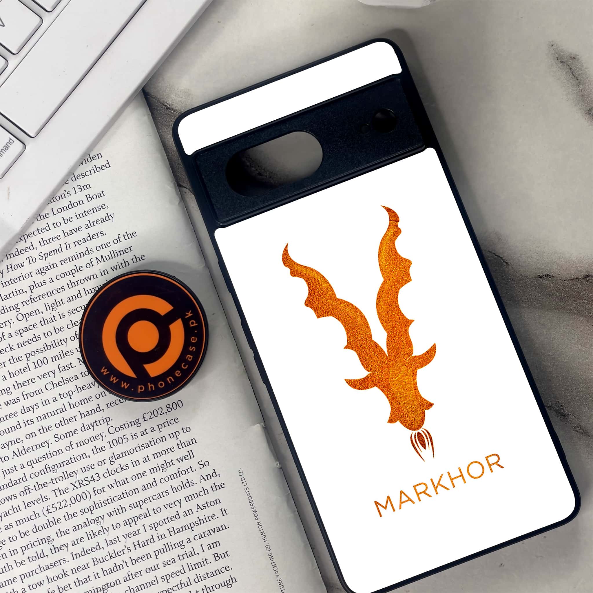 Google Pixel 7 - Markhor Series - Premium Metal Printed soft Bumper Shock Proof Case