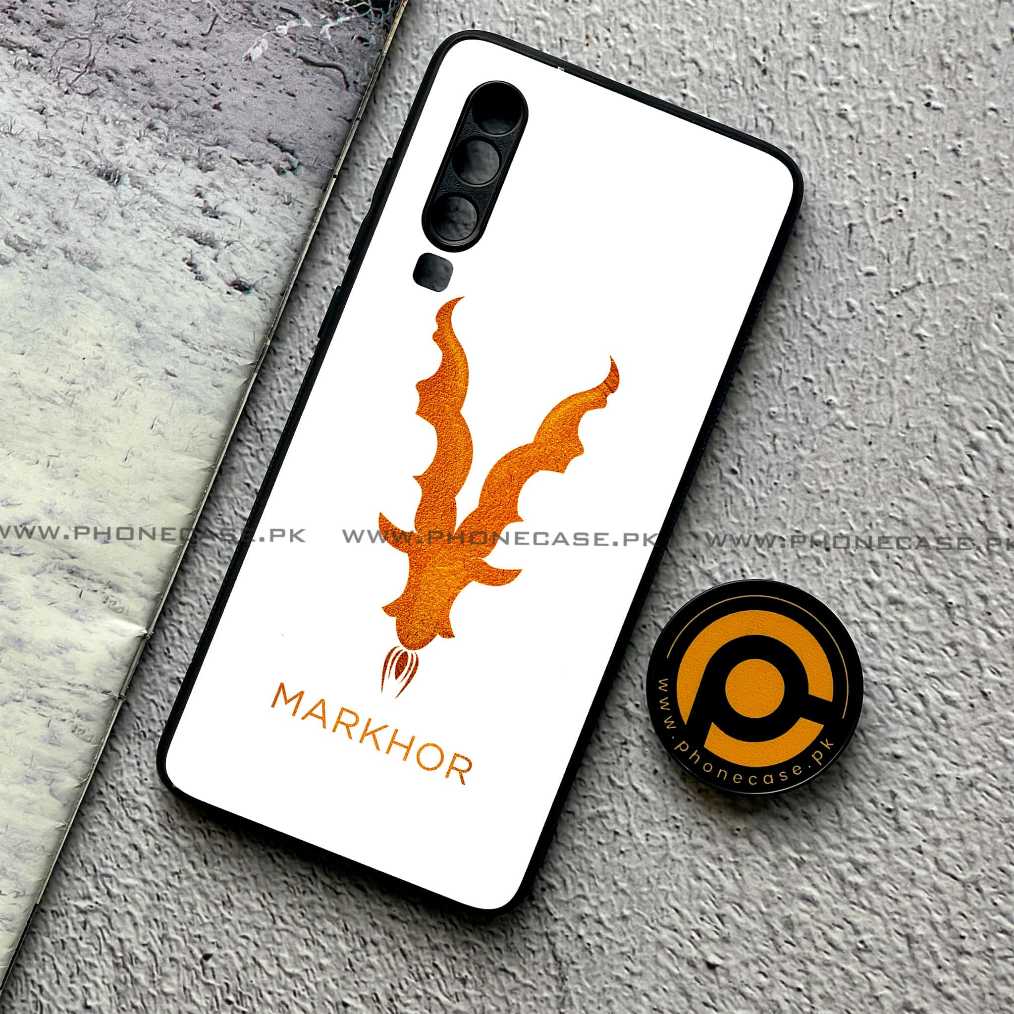 Huawei P30 - Markhor Series - Premium Printed Glass soft Bumper shock Proof Case