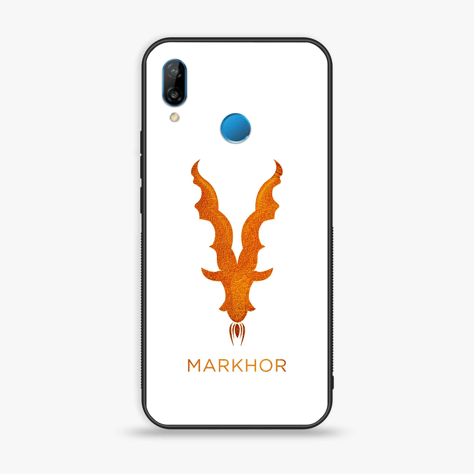 Huawei P20 lite - Markhor Series - Premium Printed Glass soft Bumper shock Proof Case