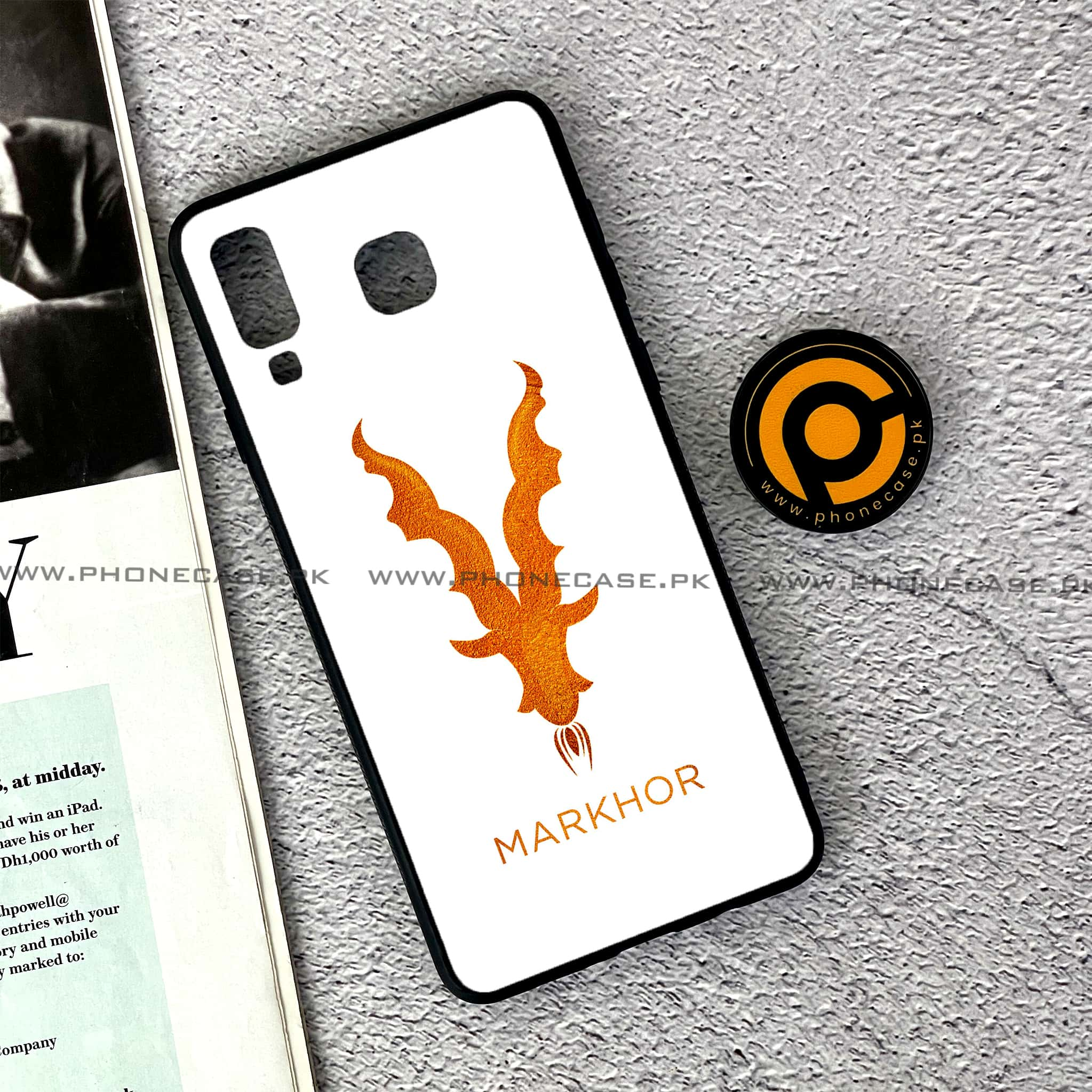 Samsung Galaxy A8 Star(A9 Star) - Markhor Series - Premium Printed Glass soft Bumper shock Proof Case