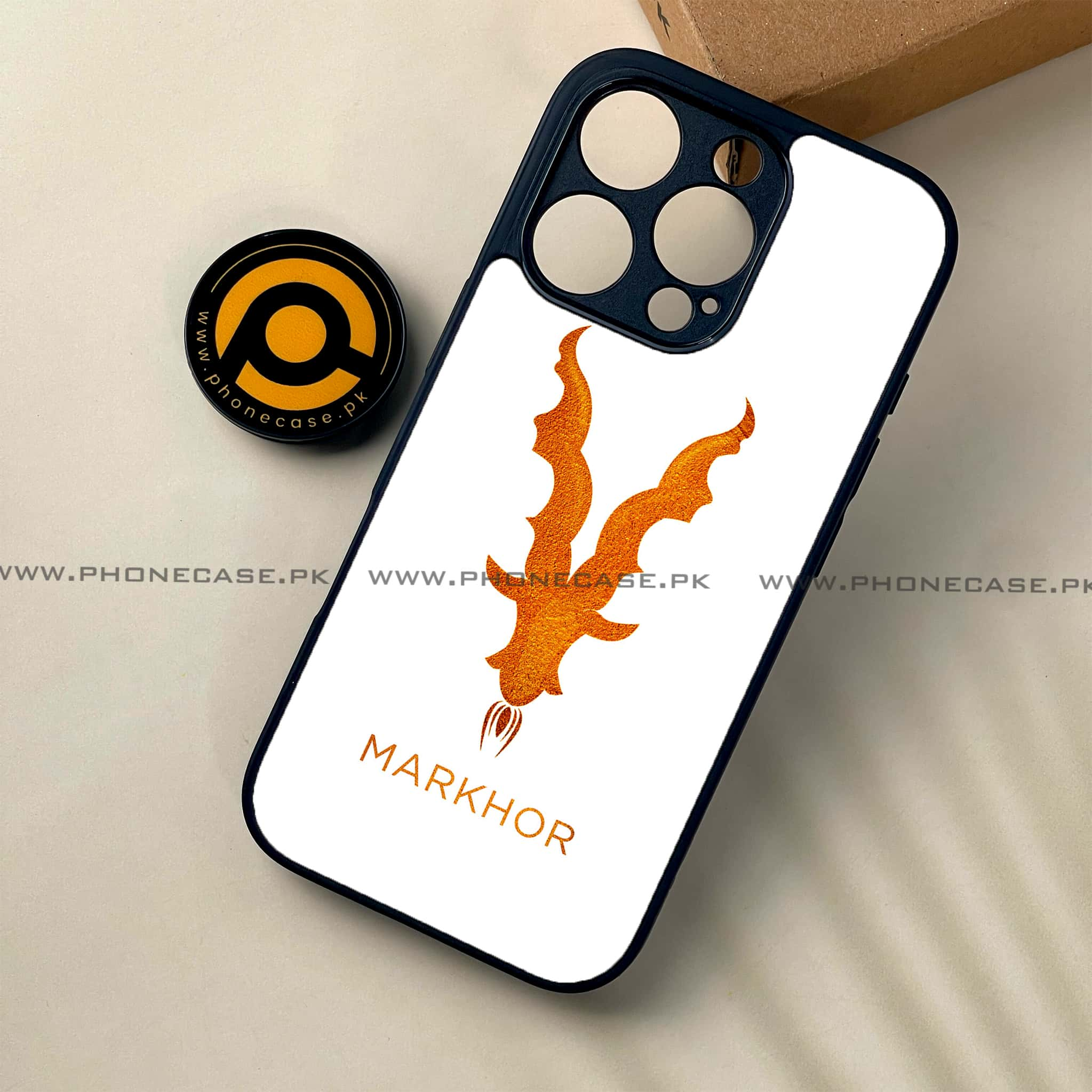 iPhone 16 Pro - Markhor Series - Premium Printed Glass soft Bumper shock Proof Case