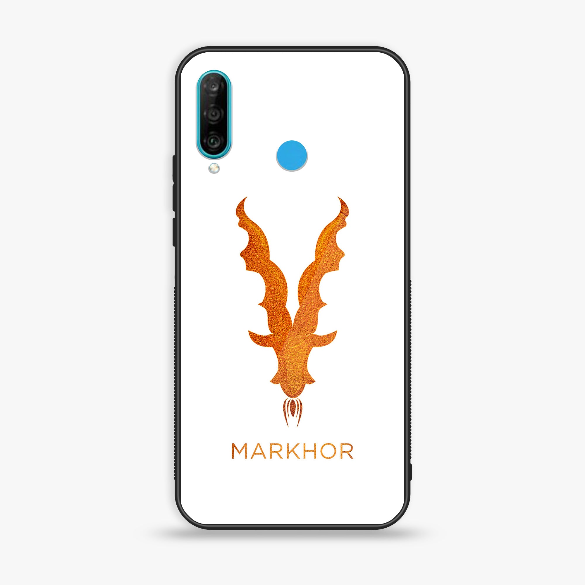 Huawei P30 lite - Markhor Series - Premium Printed Glass soft Bumper shock Proof Case