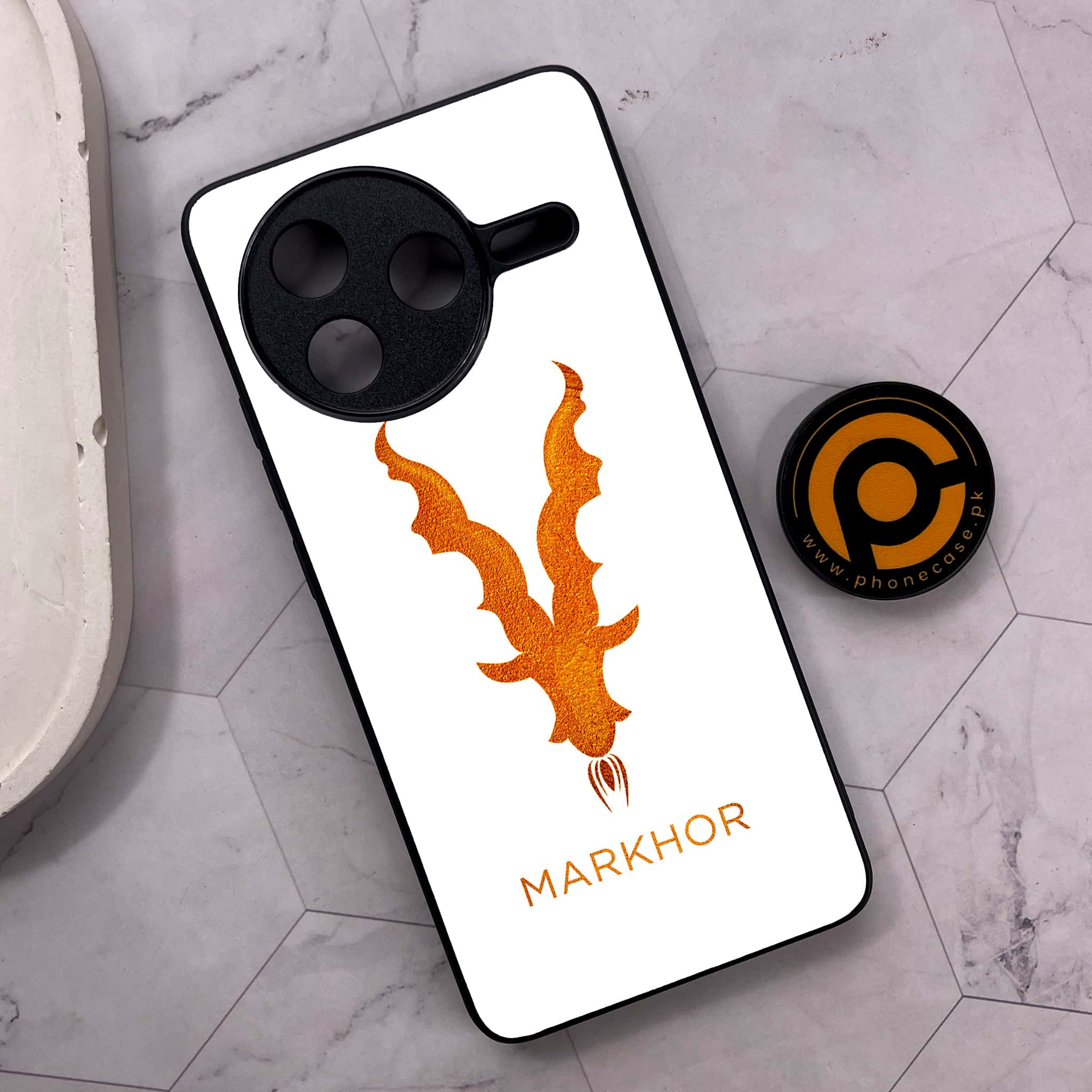 Xiaomi Poco F7 Pro 5G - Markhor Series - Premium Metal Printed soft Bumper shock Proof Case