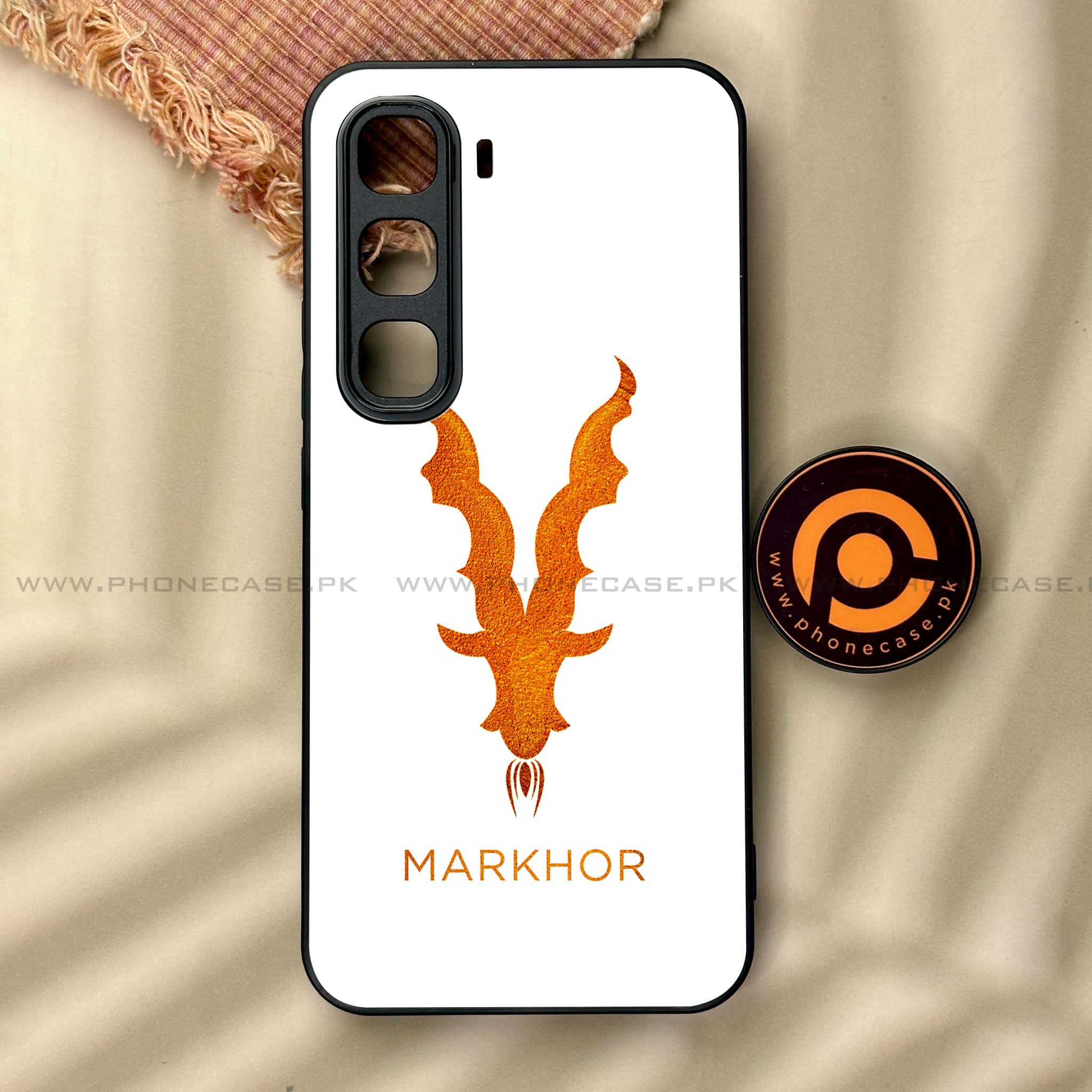 Infinix Hot 60 Pro - Markhor Series - Premium Metal Printed soft Bumper shock Proof Case
