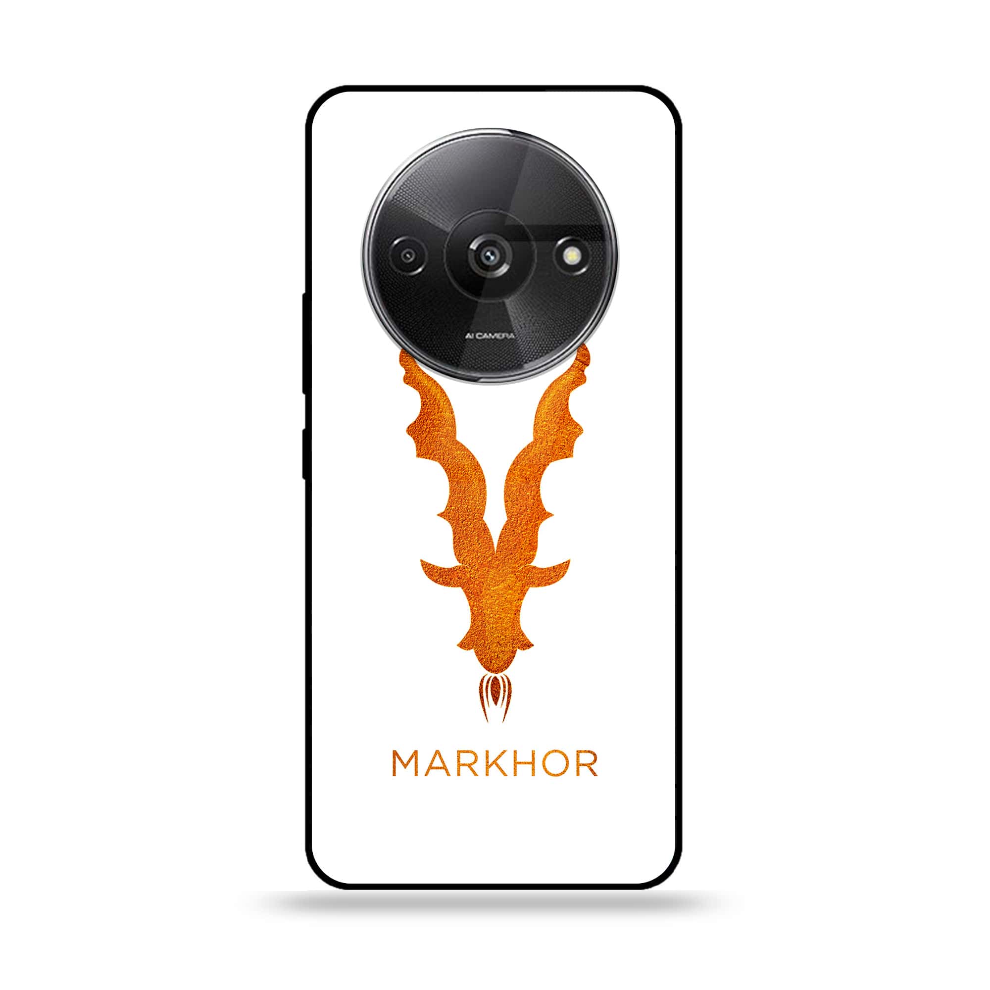 Xiaomi Redmi A3 - Markhor Series - Premium Printed Glass soft Bumper shock Proof Case