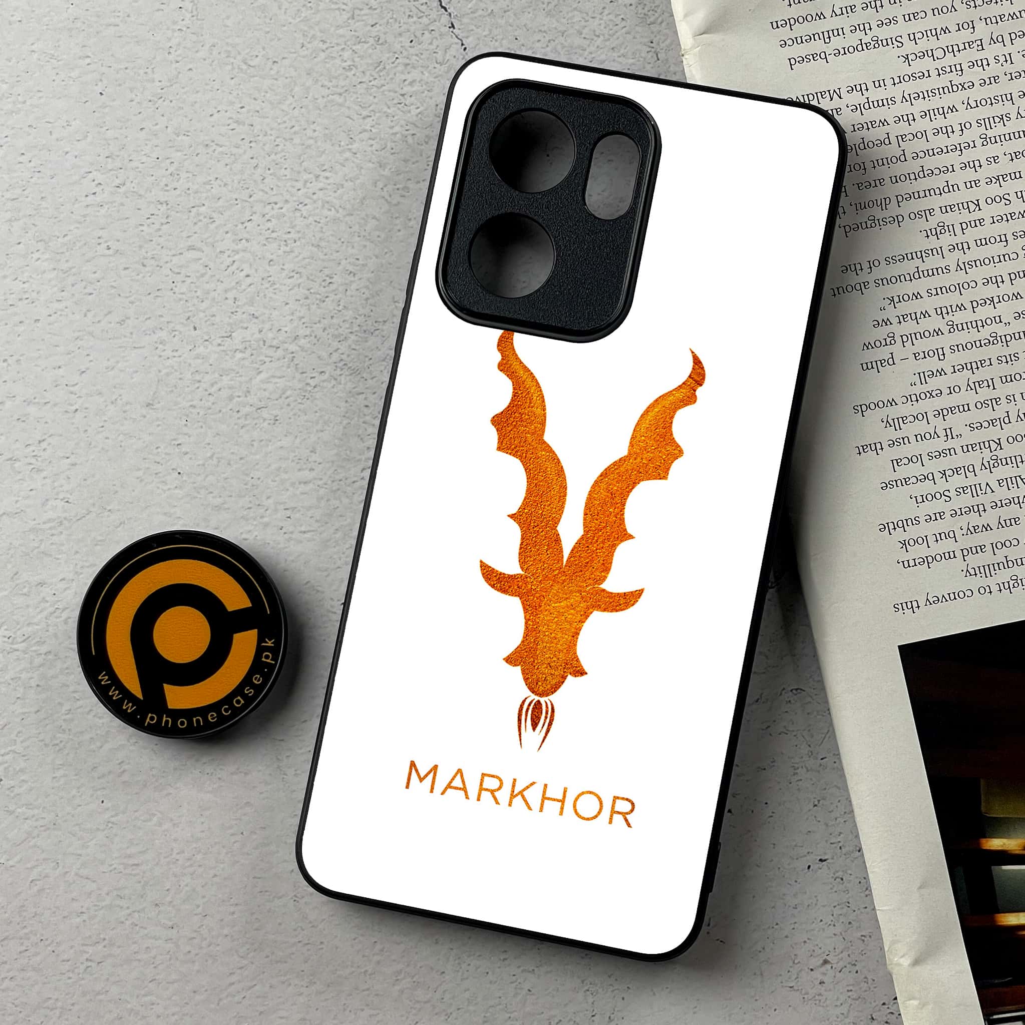 Oppo Reno 14F - Markhor Series - Premium Metal Printed Soft Bumper Shockproof Case