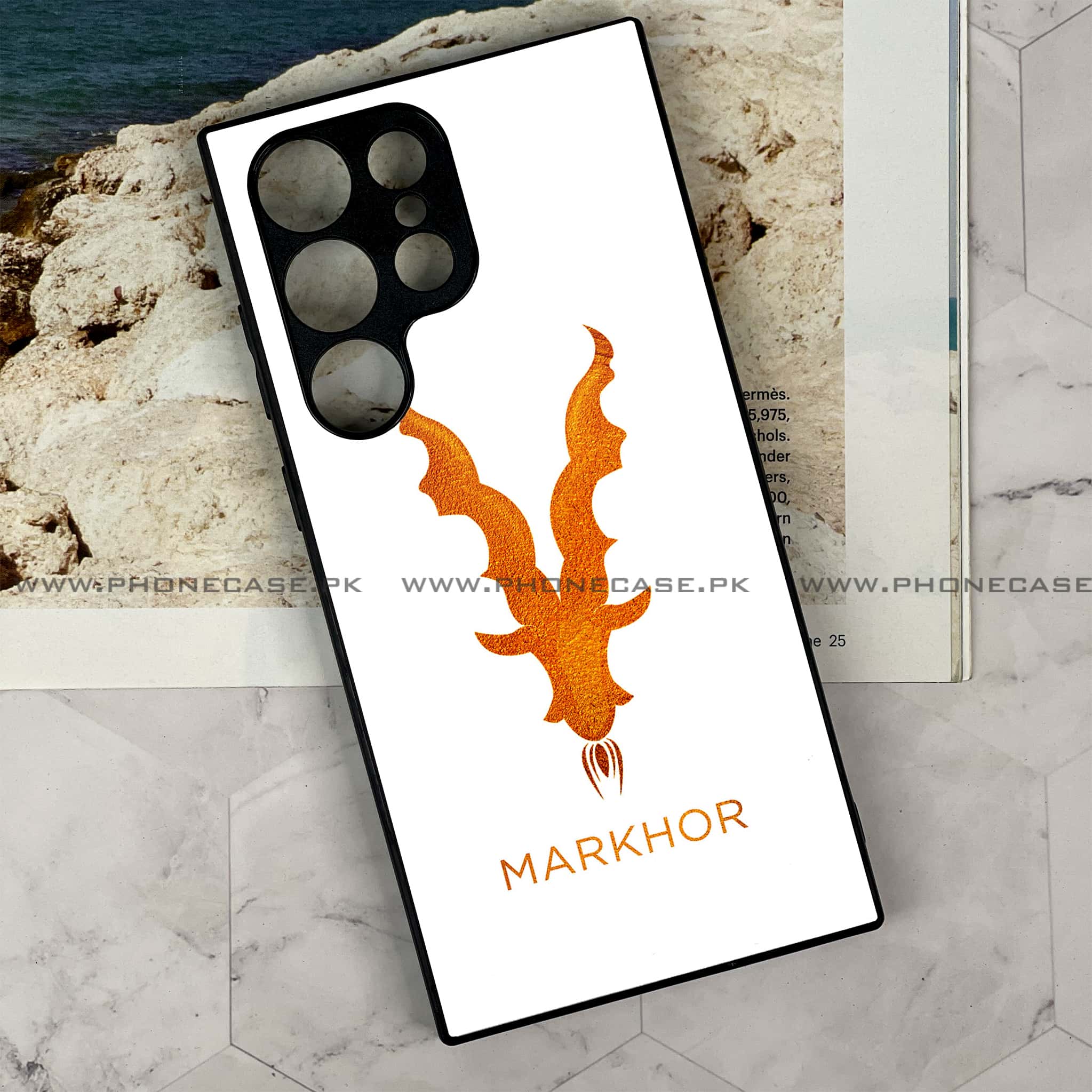 Samsung Galaxy S24 Ultra - Markhor Series - Premium Metal Printed soft Bumper shock Proof Case